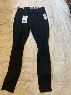 Indigo Rein ladies black mid rise anklet jeans,  13